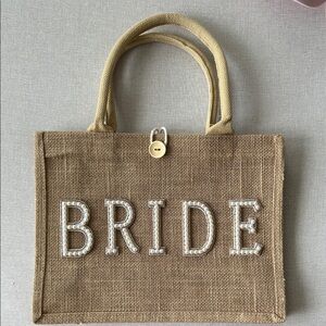 NWOT Bedazzled Bride Tote Bag Purse